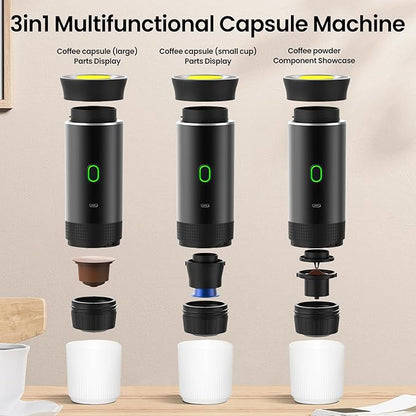 Mini machine à café expresso électrique portable 3 en 1 (Disponible uniquement au Mali)