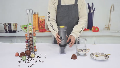 Mini machine à café expresso électrique portable 3 en 1 (Disponible uniquement au Mali)